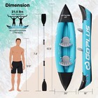 Inflatable Kayak 2 Person heavy Duty Tandem Touring Kayak W aluminum Paddles fin