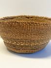 Original Native American Indian Dark Weaved Tinglit Basket  Early 1900 s   ab1