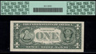 1981  1 Federal Reserve Note Pcgs 35 Error Note Misaligned Black Overprint