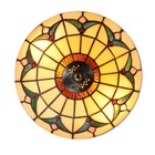 Tiffany Stained Glass Flush Mount Ceiling Light Fixture Vintage Ceiling Lamp