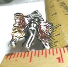 Winged Nude  fairy  Pin Vintage Collectible Lady Rider Biker Chick Vest Pinback
