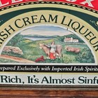 Vintage Leroux Irish Cream Liqueur Bar Mirror Beer Sign Framed Ireland