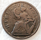 1723 Hibernia Halfpenny 11 Strings On Harp S-1088