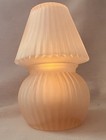 Fairy Lamp  Pleated ribbed Frosted Pink  3 Pc  5 5   t 3 5    D  Euc  Gift Ready