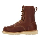 Georgia Wedge Moc Toe Gb00480 Mens Brown Leather Lace Up Work   Safety Boots
