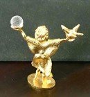 Spoontiques Mystical Wizard Sorcerer Gold Over Pewter Crystal Ball Figurine