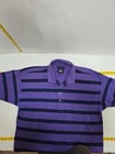 Vintage 80 s Mens Dockers Collar Polo Shirt Size Xl Purple Striped Short Sleeve 