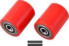 A Pair Of Pallet Jack Front Wheels 3 X 3 75  74 5 93mm Pu Tread With Bearings
