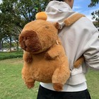 Capybara Plush Backpack Cute Kawaii Mini Shoulder Bag Kids Gift Knapsack