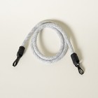 Handmade White Marlbed Rope Camera Neck Strap 40  Black Swivel Clasp Mount