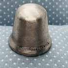 Vtg Etched Flower Souvenir Polished Spoontiques Pewter Thimble