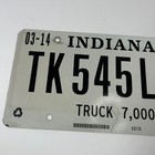 Indiana License Plate Truck 7 000  Tk545ljh  Expired 2020 3-14