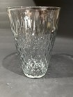 Vintage Clear Glass Diamond Pattern Decorative Polished Art Vase Bottle Shape