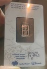 Pamp Suisse Lady Fortuna 1 Gram  999 Fine Platinum Bar In Assay Mint