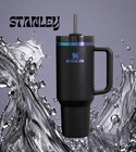 Stanley Quencher H2 0 Tumbler With Handle   Straw 40 Oz Black Chroma - Brand New