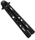 Black Practice Balisong Butterfly Bottle Opener Trainer Multi-tool Screwdriver