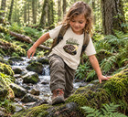 Night Wanderer Kids Raccoon T Shirt Woodland Nature Adventure Wildlife Tee