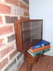 Display Case Shadow Box Wood W Plastic Lid Portable Trade Show Display Case Vtg