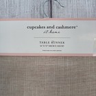 Cupcakes And Cashmere Table Runner Valentine s Pink Gold Metallic Beaded Hearts