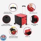 Felicon Folding Utility Cart Portable Rolling Crate Handcart With Durable Hea