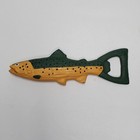 Bottle Opener Fish 6 Inch Heavy Duty Decorative Collectible Yellow Green