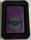 Zippo 2008 Harley Davidson Eagle Purple Shimmer Lighter W tin