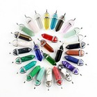 16pc Natural Quartz Crystal Point Chakra Healing Gemstone Pendant Necklace