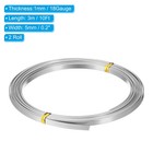 18 Gauge 5mm Wide Flat Wire  10ft 2 Roll Bendable Flat Bezel Wire  Silver