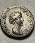 Rare Genuine Ancient Roman Silver Coin Denarius Diva Faustina Wife A Pius Pietas
