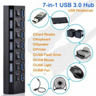 Usb Hub 7 Port On off Switch High Speed Splitter Ac Adapter Cable Pc Laptop Lot