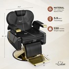 All Purpose Hydraulic Barber Chair Salon Beauty Shampoo Hair Styling Gold black