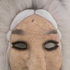 Vintage Alaskan Inuit Woman Mask Caribou Hide   Fur   Beaver Fur  Mid Century