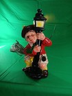 Vintage Rice Import Porcelain Bar Caddy-drunk On A Lamp Post With Two Utensils