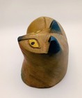 Vintage Handcarved Wooden Cat Figurine Primitive Folkart Loaf Statue 4 5 Wide