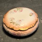 Vintage Ls s Limoges France Porcelain Powder Box Hand Painted Trinket Vanity