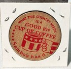 Miami  Florida Wooden Nickel Token - Sambo s Wooden G f Cup Of Coffee Coin