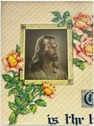 Christ Is The Head Of This House Framed Vintage Art Warner Sallman Jesus 12x15