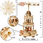 German Style Christmas Pyramid Wood Nativity Scene- 18in Christmas Decoration
