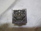 Vintage Square Silver Crown Ornate Trinket Pill Box Vanity 1  Square
