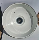 Vtg 16    Green Porcelain Enamel Barn Light Shade Industrial Gas Station Warehouse