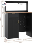 Coffee Bar Cabinet With Fridge Space  Mini Fridge Cabinet With Power Outlets And