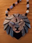 Lion Mother Of Pearl Necklace And Bracelet By Lee Sands  Beautiful 