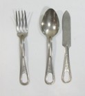 Military Cutlery Utensils 3pc Fork Knife Spoon Utica Skoco Ucco Korea Vietnam H7