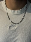 925 Sterling Silver Mens Boys Women Figaro Solid Chain Necklace Italy 22    15gs
