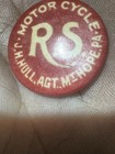 Rare Early Reading Standard Motorcycle Celluloid Advertising Pin