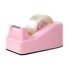 1pcs Desktop Tape Dispenser Adhesive Roll Holder With Weighted 1 Pack Pink