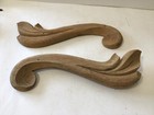 Vintage Ornate Oak Carved Wood Design Pieces From Old Bed