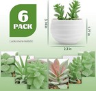 Set Of 6 Succulents Plants Artificial In Pots Small Fake Plants