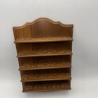 Vtg Wooden Thimble Display Wall Hanging 5 Shelf Rack Display 25 Thimbles