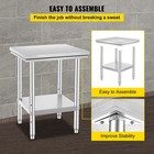 Stainless Steel Commercial Kitchen Work Table With Undershelf Restaurant Garage